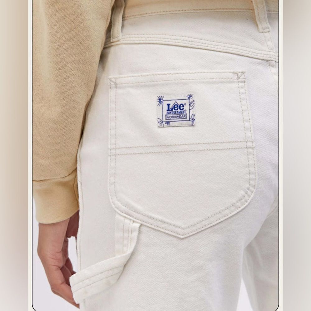 LEE X DAYDREAMER Carpenter WORKWEAR PANT in white. 27 NWT